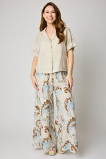 Paisly Pattern Linen Pants (3 Colors)