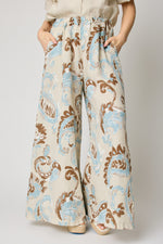 Paisly Pattern Linen Pants (3 Colors)