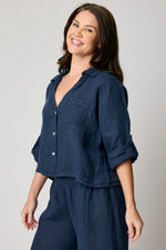 V-neck One Pocket Roll Up Sleeve (7 Colors)