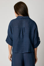 V-neck One Pocket Roll Up Sleeve (7 Colors)