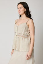 Linen Mesh Trim Tank (5 Colors)