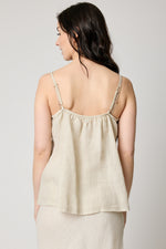 Linen Mesh Trim Tank (5 Colors)