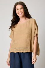 Gauze Stripped Tee (4 Colors)