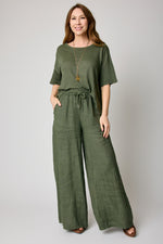 Raw Edge Pocket Linen Pant (6 Colors) - Jacqueline B Clothing