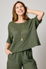 Boxy Linen Knit Tee (6 Colors)