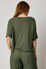 Boxy Linen Knit Tee (6 Colors)