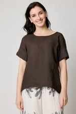 Button Back Linen Top (9 Colors)