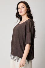 Boxy Linen Knit Tee (6 Colors)