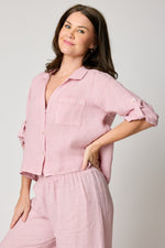 V-neck One Pocket Roll Up Sleeve (7 Colors)