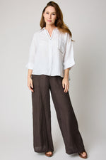 Raw Edge Pocket Linen Pant (6 Colors) - Jacqueline B Clothing