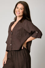 V-neck One Pocket Roll Up Sleeve (7 Colors)