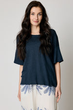 Boxy Linen Knit Tee (6 Colors)