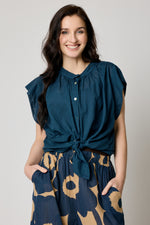 Short Sleeve Voile Blouse (4 Colors)