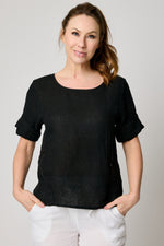Button Back Linen Top (9 Colors)