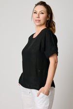 Button Back Linen Top (9 Colors)