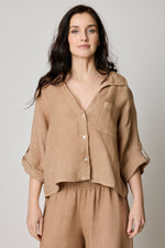 V-neck One Pocket Roll Up Sleeve (7 Colors)