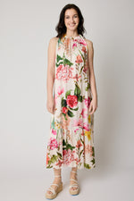 Italian Floral Halter Dress