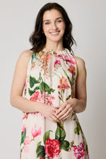 Italian Floral Halter Dress