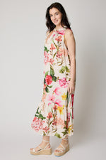 Italian Floral Halter Dress
