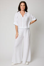 V-neck One Pocket Roll Up Sleeve (7 Colors)