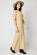 Suede Maxi Dress