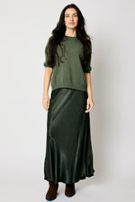 Bias Cut Satin Skirt