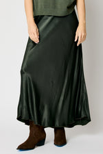 Bias Cut Satin Skirt
