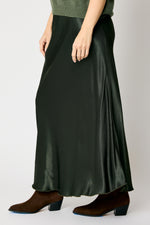 Bias Cut Satin Skirt