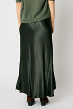 Bias Cut Satin Skirt