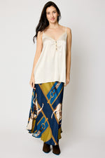Gold Trim Satin Tank (3 Colors)
