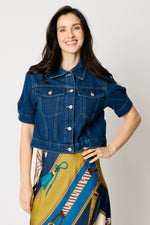 Short Sleeve Denim Jacket - Jacqueline B Clothing