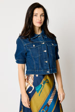 Short Sleeve Denim Jacket - Jacqueline B Clothing