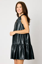 Faux Leather Dress - Jacqueline B Clothing