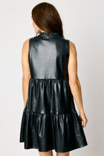 Faux Leather Dress - Jacqueline B Clothing