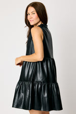 Faux Leather Dress - Jacqueline B Clothing