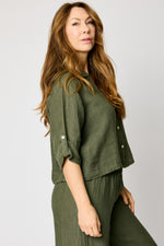 V-neck One Pocket Roll Up Sleeve (10 Colors)