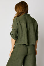 V-neck One Pocket Roll Up Sleeve (10 Colors)