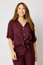 V-neck One Pocket Roll Up Sleeve (10 Colors)