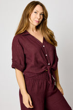 V-neck One Pocket Roll Up Sleeve (10 Colors)
