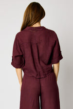V-neck One Pocket Roll Up Sleeve (10 Colors)