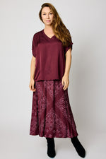 Satin V-Neck Tee (4 Colors)