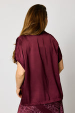 Satin V-Neck Tee (4 Colors)