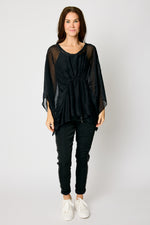 Italian Silk Gather Front Top #32 (3 Colors)