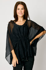 Italian Silk Gather Front Top #32 (3 Colors)