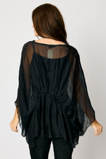 Italian Silk Gather Front Top #32 (3 Colors)