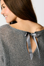 Shimmer Back Bow  Sweater (9 Colors)