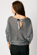 Shimmer Back Bow  Sweater (9 Colors)