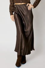 Bias Cut Satin Skirt