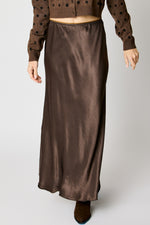 Bias Cut Satin Skirt