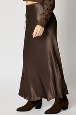 Bias Cut Satin Skirt